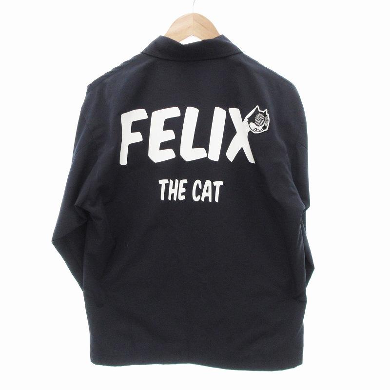 ジーユー GU FELIX THE CAT コーチジャケット ロゴ バック