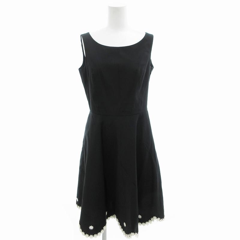 かわいい ファッション エムズグレイシー ブラックノースリーブひざ丈