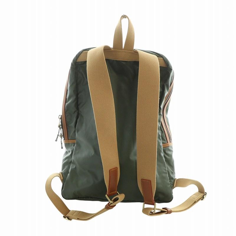 ハンティングワールド バックパック リュック バチュークロス レザー カーキ ハンティングワールド/リュックサック/カーキ×ブラウン/バチュー