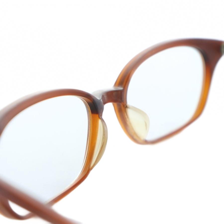 白山眼鏡店 メガネ めがね ロゴ ウェリントン フルリム 度入り 茶