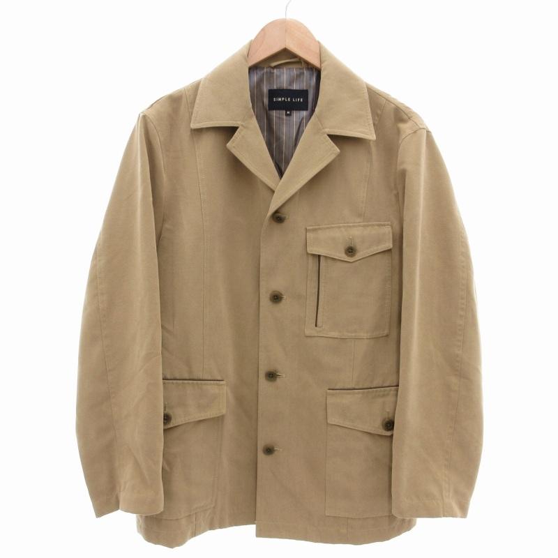 90s シンプルライフ（Simple Life）ジャケット コーデュロイ シンプルライフ SIMPLE LIFE ジャケット オープンカラー 総裏地 M 茶