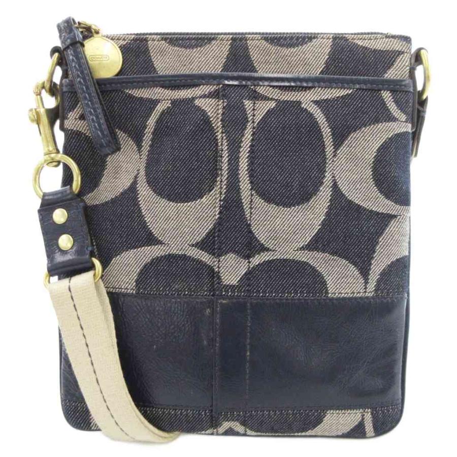 COACH コーチ シグネチャー メッセンジャーバッグ ネイビー コーチ