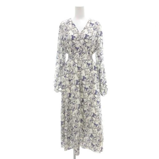 FRAY I.D フレイアイディー★ Vネックロングシャツワンピース フレイアイディー FRAY I.D 22SS ワンピース ロング 長袖 Vネック 花柄