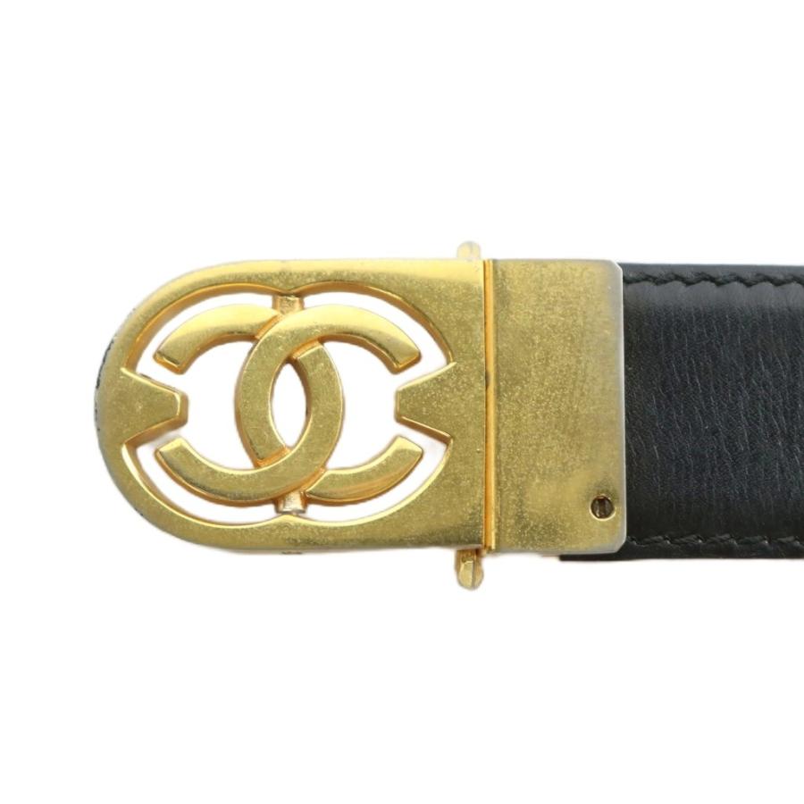 CHANEL　シャネル　ココマーク　クロコダイル　ゴールド金具　ベルト CHANEL シャネル ベルト バックル レザー ココマーク ゴールド