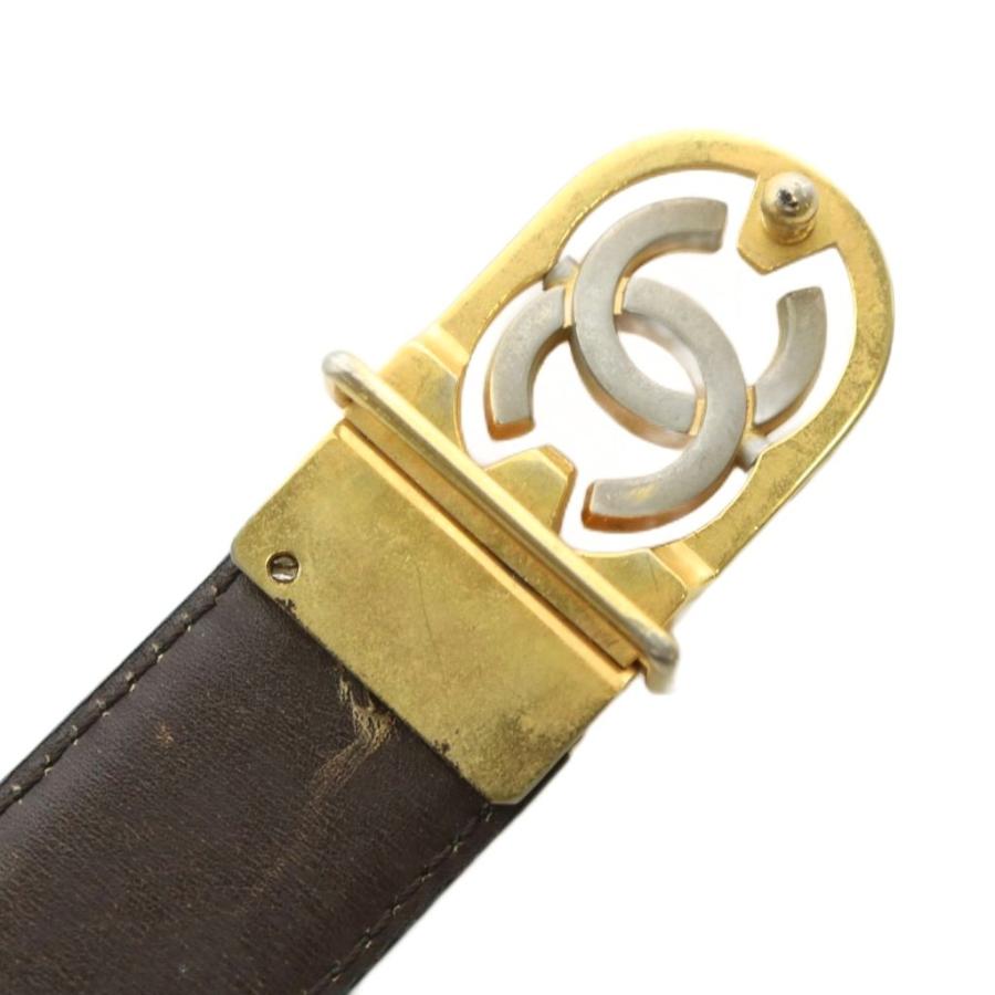 CHANEL シャネル ココマーク バックル レザー 革 ベルト　ビンテージ CHANEL シャネル ベルト バックル レザー ココマーク ゴールド