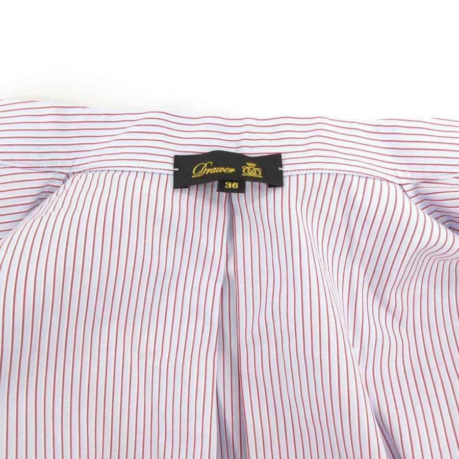 【中古】ドゥロワー Drawer 20SS コットンストライプリボンブラウス シャツ 36 ライトブルー系 6511-299-0832 /UO ドゥロワー Drawer 20SS コットンストライプリボンブラウス シャツ 36