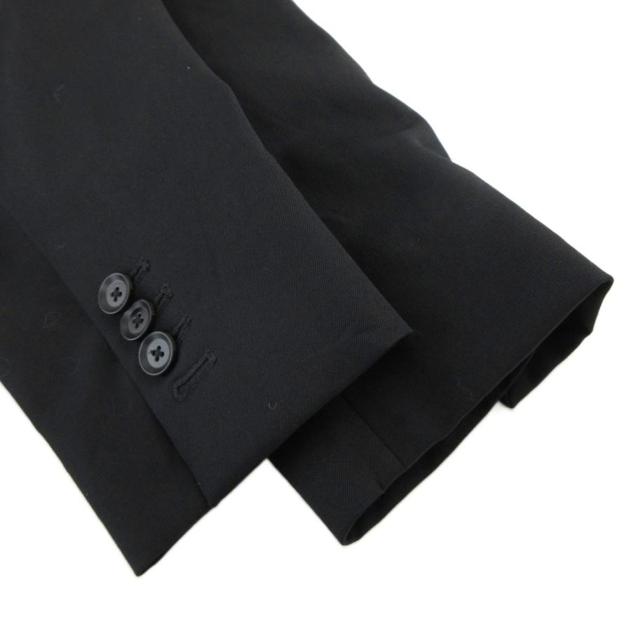 【中古】ディーゼル DIESEL brave テーラードジャケット ウール 襟フリンジ加工 48 黒 /UO メンズ DIESEL（ディーゼル） DIESEL brave テーラードジャケット ウール 襟