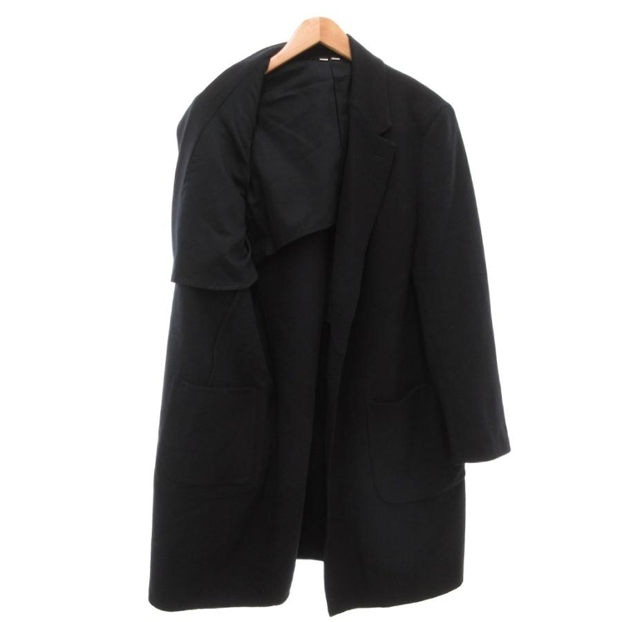 ユニクロ（UNIQLO） チェスターコート ミドル ハーフ丈 L 紺 ネイビー