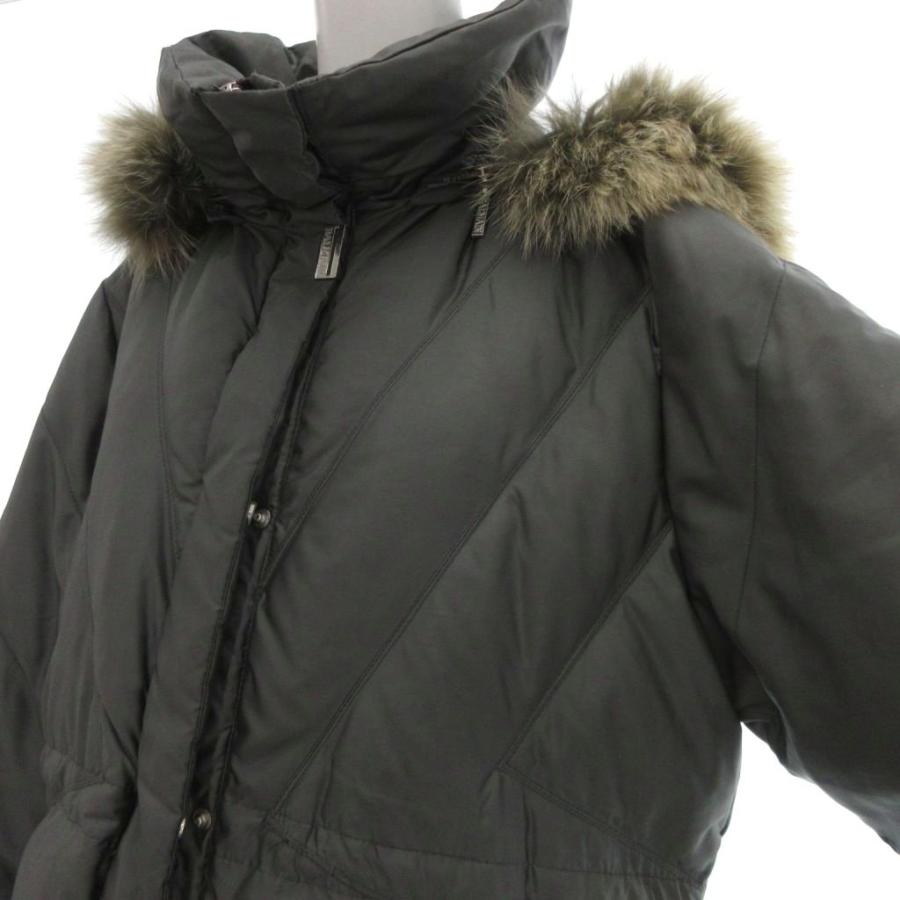 バルマン BALMAIN ダウンコート M カーキ フォックスファー フード