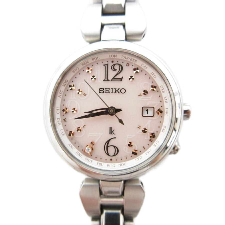 セイコー SEIKO 腕時計 電波ソーラー ルキア アナログ カレンダー付き  