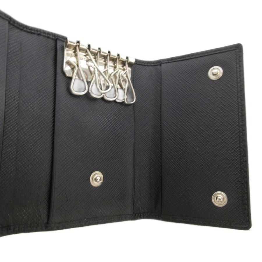 PRADA（プラダ） キーケース 6連 サフィアーノレザー ブラック /UO