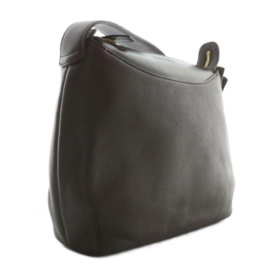 LOEWE ロエベ ショルダーバッグ レザー ロゴ 茶色 ブラウン /XZ □OH
