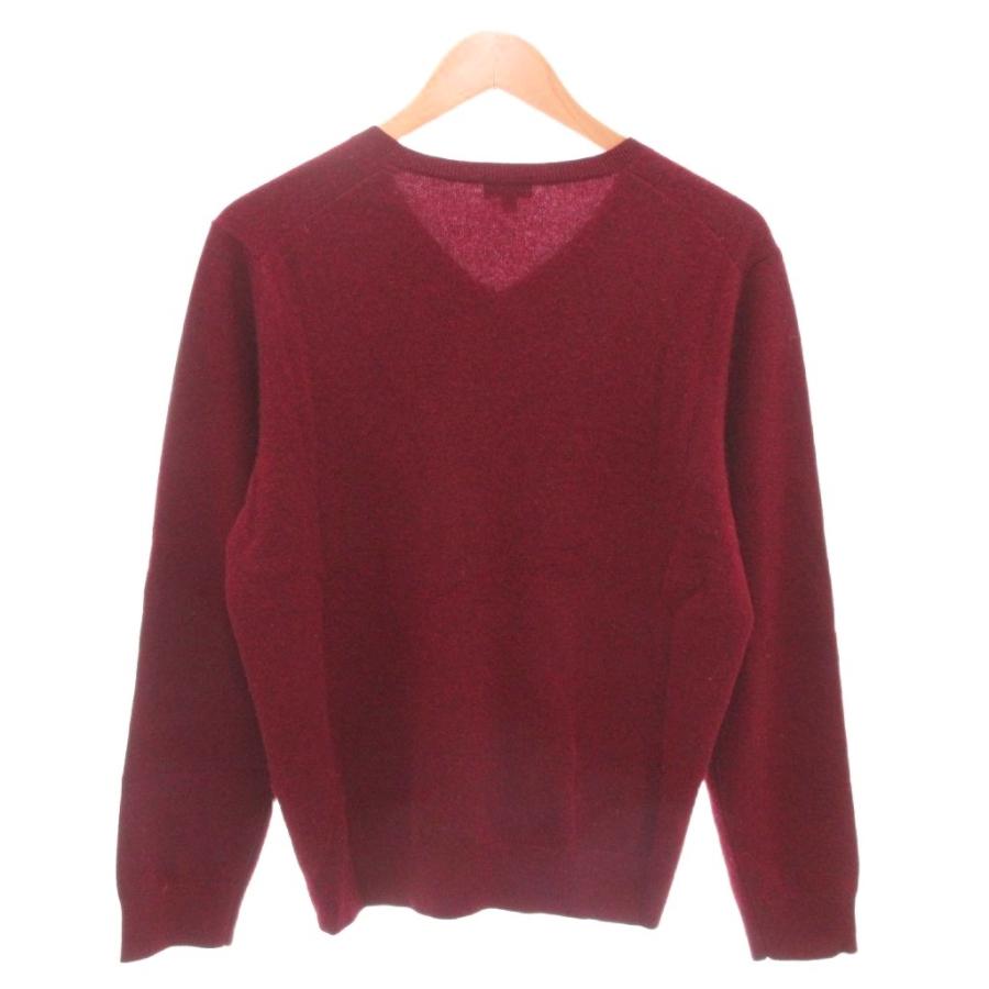 ユニクロ（UNIQLO） ニット セーター Vネック 長袖 カシミヤ M ワイン