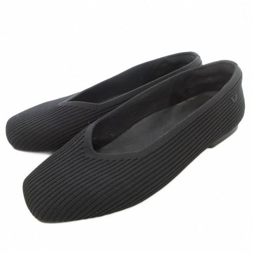 VIVAIA フラットシューズ　ニットパンプス スクエアトゥ 黒　ビバイア ビバイア VIVAIA フラットシューズ パンプス スクエアトゥ