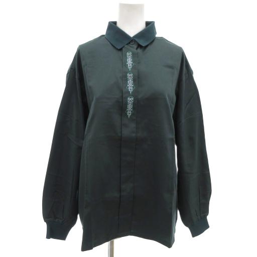 ★美品★ Christian Dior ロゴパターン 長袖シャツ グリーン Christian Dior（クリスチャン・ディオール） 未使用品 タグ付き