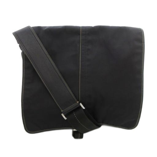 COACH（コーチ） ショルダーバッグ ナイロン レザートリム 黒 ブラック