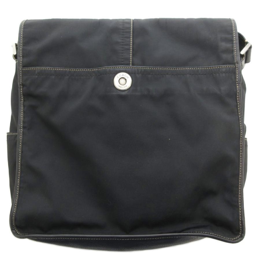 COACH（コーチ） ショルダーバッグ ナイロン レザートリム 黒 ブラック