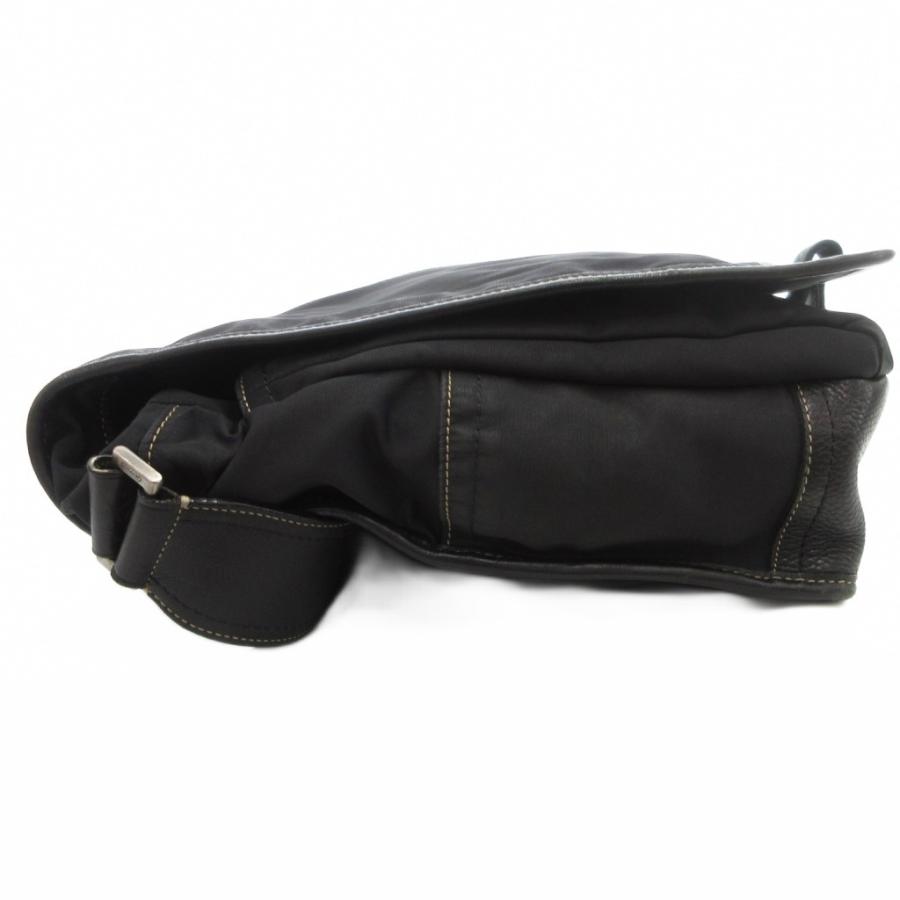 COACH（コーチ） ショルダーバッグ ナイロン レザートリム 黒 ブラック