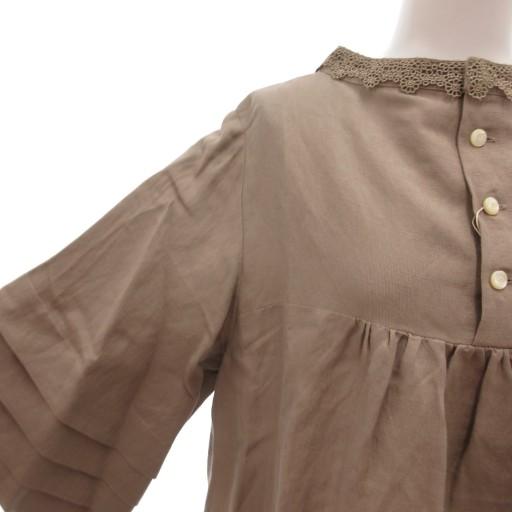 me ISSEY MIYAKE◇長袖カットソー/--/ポリエステル/BRW/ストライプ