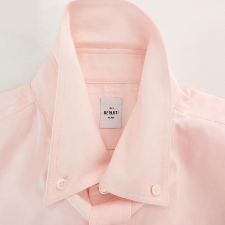 ベルルッティ Berluti コットン スクリット ボタンダウン カラーシャツ