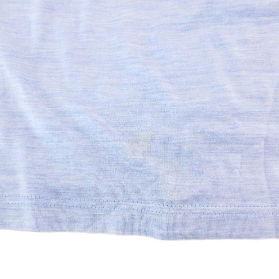 ベルルッティ Berluti レザータブ Tシャツ 絹 シルク 半袖 ロゴ L 杢