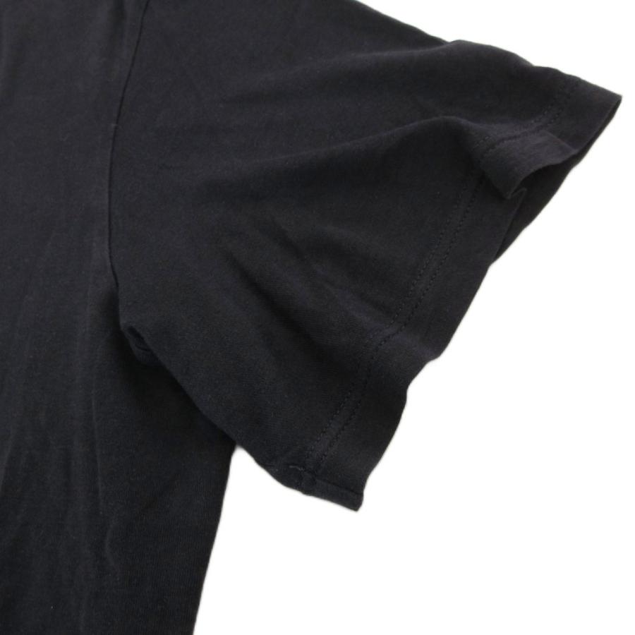 ベルルッティ Berluti レザータブ Tシャツ 絹 シルク 半袖 ロゴ L 黒