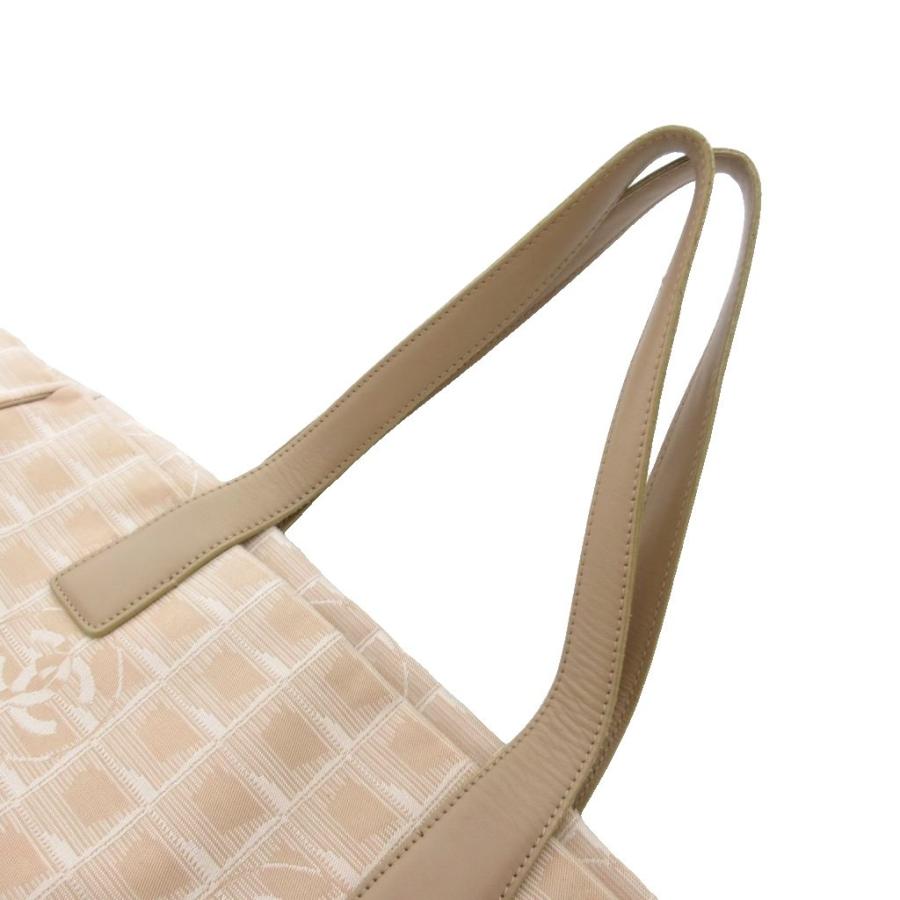 【中古】シャネル CHANEL ニュートラベルライン MM トートバッグ ココマーク ジャカード ピンクベージュ系 /UO CHANEL（シャネル） ニュートラベルライン MM トートバッグ ココマーク