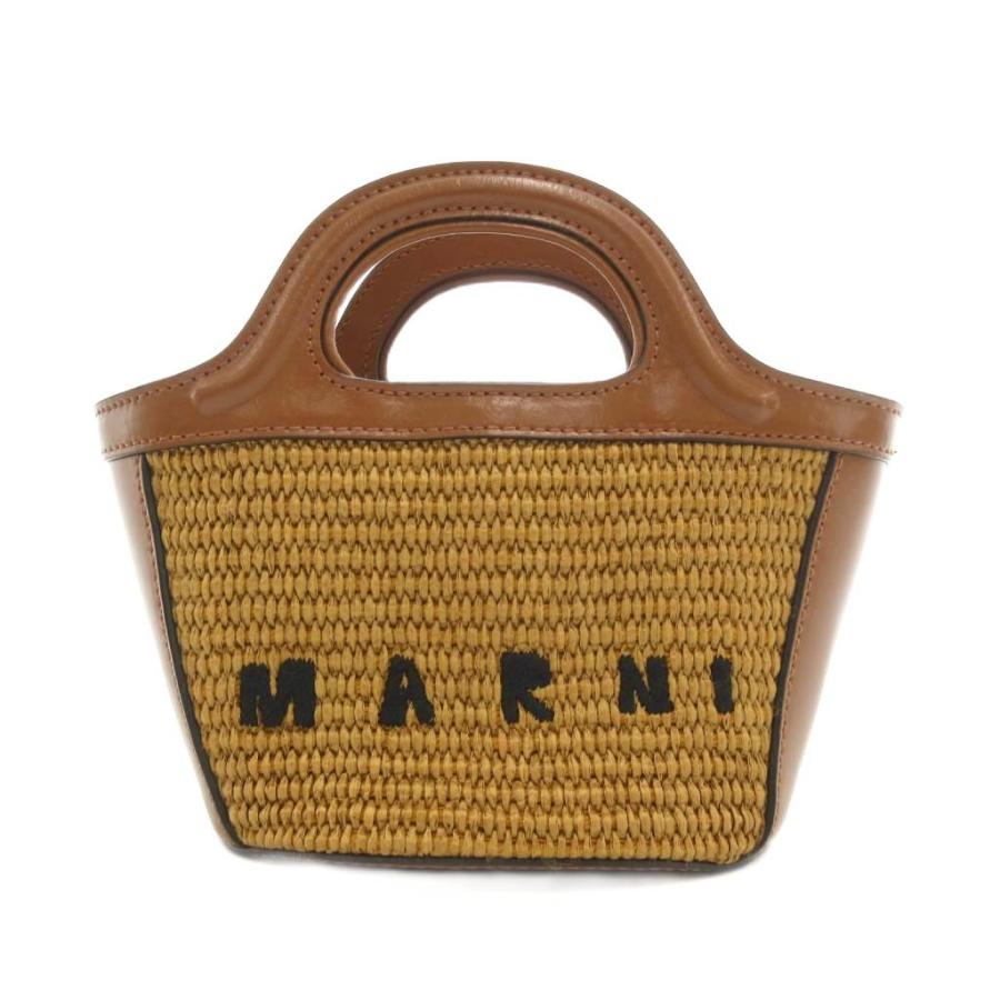 【中古】マルニ MARNI TROPICALIA BAG MICRO トロピカリア カゴバッグ ハンドバッグ ショルダー 2WAY シエナ MARNI（マルニ） MARNI TROPICALIA BAG MICRO トロピカリア カゴバッグ