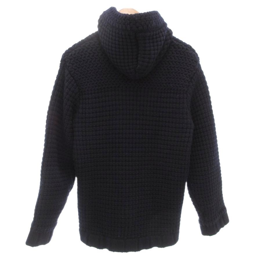 シップス SHIPS ダッフルコート ニット S トグルボタン フード ウール