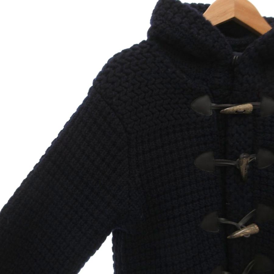 シップス SHIPS ダッフルコート ニット S トグルボタン フード ウール