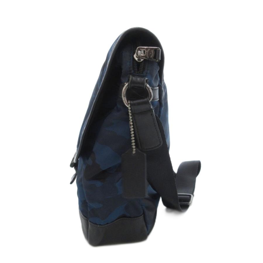 COACH（コーチ） ショルダーバッグ ナイロン ブルー ブラック カモフラ  