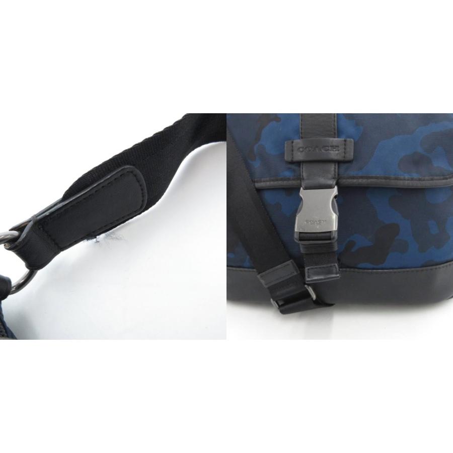 COACH（コーチ） ショルダーバッグ ナイロン ブルー ブラック カモフラ