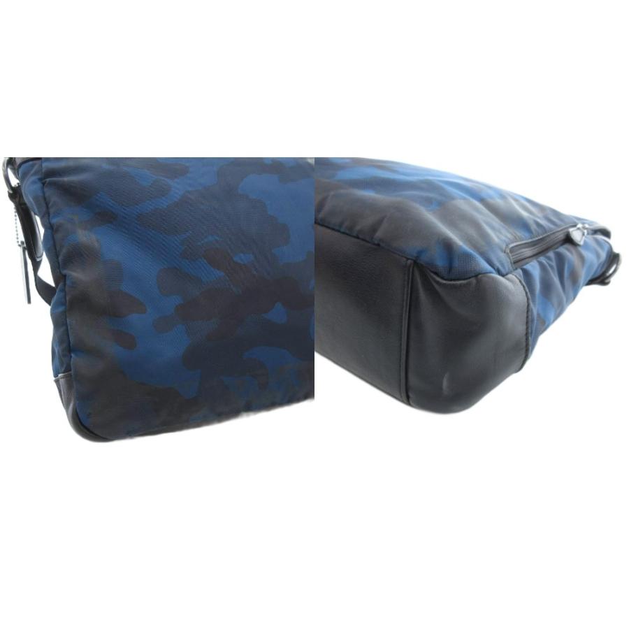 COACH（コーチ） ショルダーバッグ ナイロン ブルー ブラック カモフラ