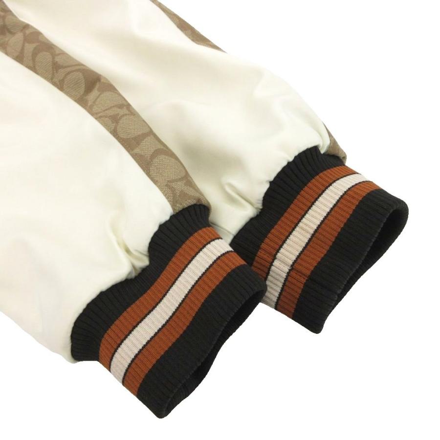 【中古】コーチ COACH シグネチャー ジャケット スカジャン リバーシブル 花柄 刺繍 S ベージュ グリーン /UO COACH（コーチ） シグネチャー ジャケット スカジャン リバーシブル 花