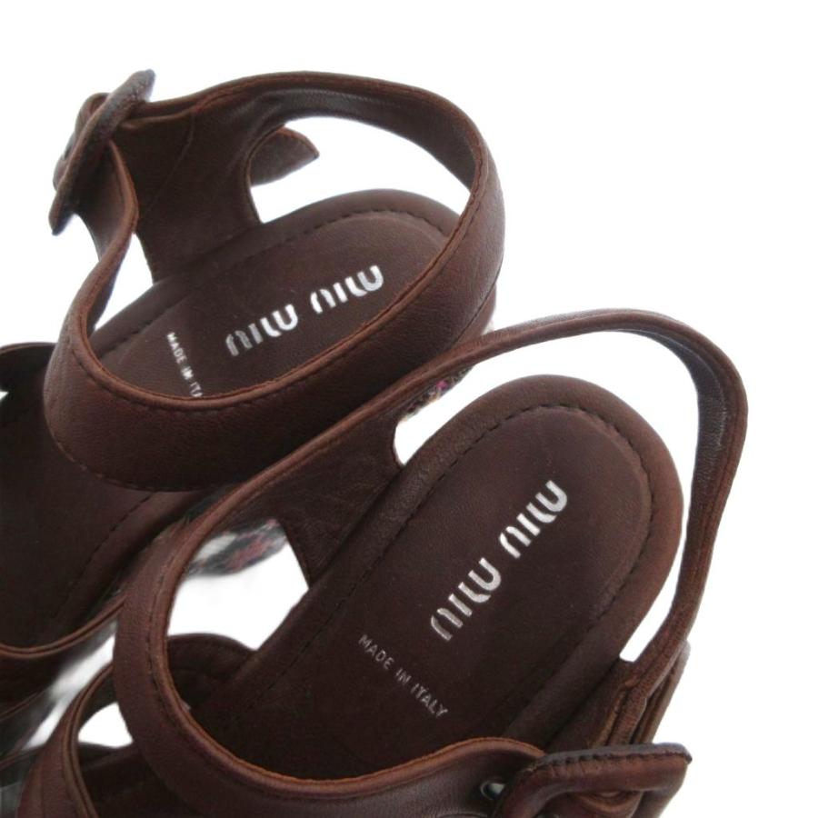 miu miu（ミュウミュウ） ウェッジソールサンダル ストラップ 厚底 