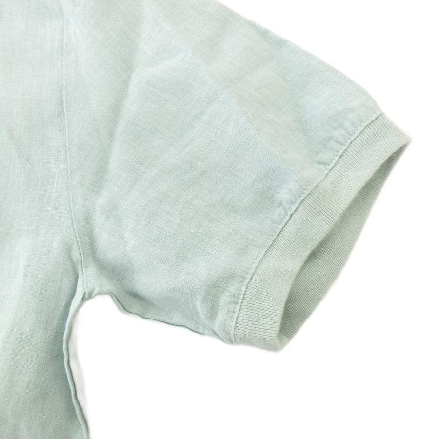 中川政七商店 ワンピース 半袖 麻 リネン クルーネック ミモレ ロング