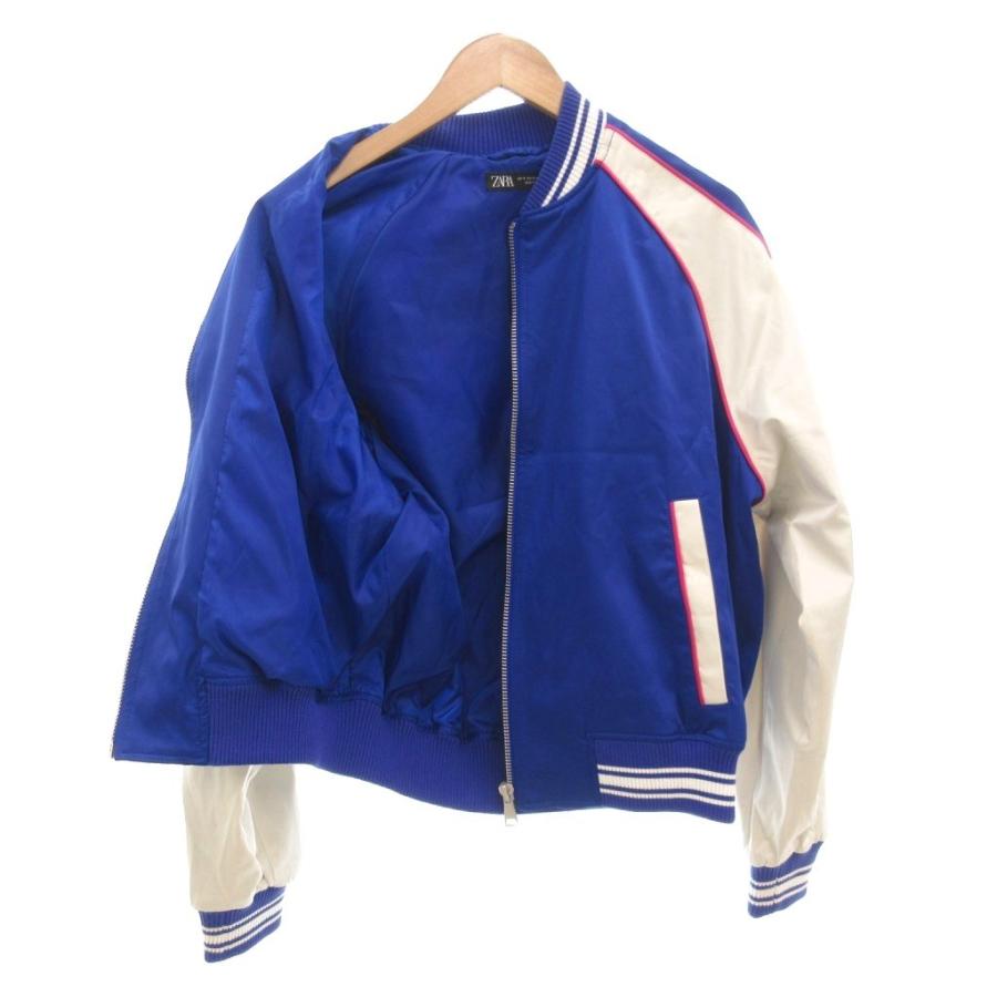 ZARA（ザラ） エンブロイダリーテキストサテンジャケット スカジャン S