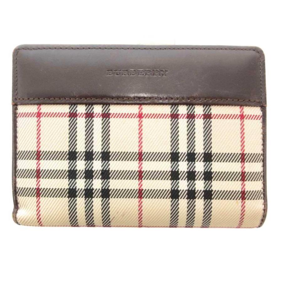 BURBERRY LONDON 二つ折り財布 ノバチェック 茶 【公式通販】