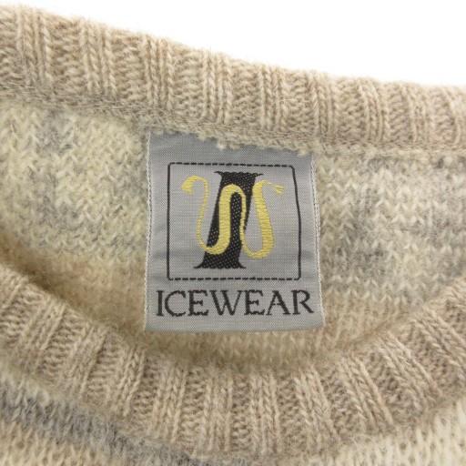 アイスウェア ICEWEAR ベスト ニット M クルーネック 総柄