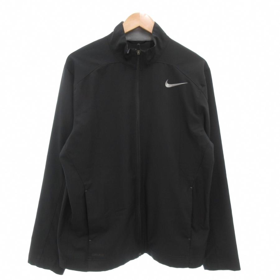 Nike DRI-FIT ブラックジャケット XL NIKE（ナイキ） 美品 Dri-FITフォームジャケット XL ジップアップ ロゴ