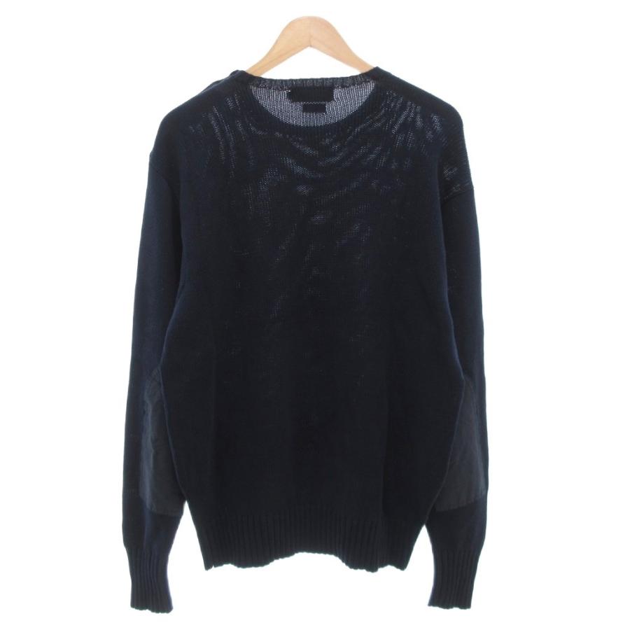 【中古】ポロ バイ ラルフローレン Polo by Ralph Lauren ニット セーター 長袖 Vネック ロゴ 刺繍 ワンポイント 紺 POLO RALPH LAUREN（ポロ・ラルフローレン） ポロ バイ ラルフローレン