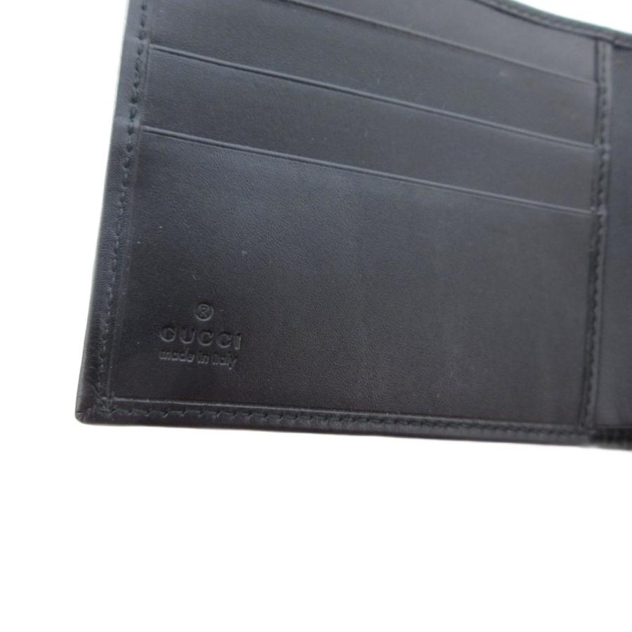 GUCCI GGキャンバス　折りたたみ財布　ブラック GUCCI グッチ GGキャンバス 二つ折り財布 ウォレット ブラック系 04862