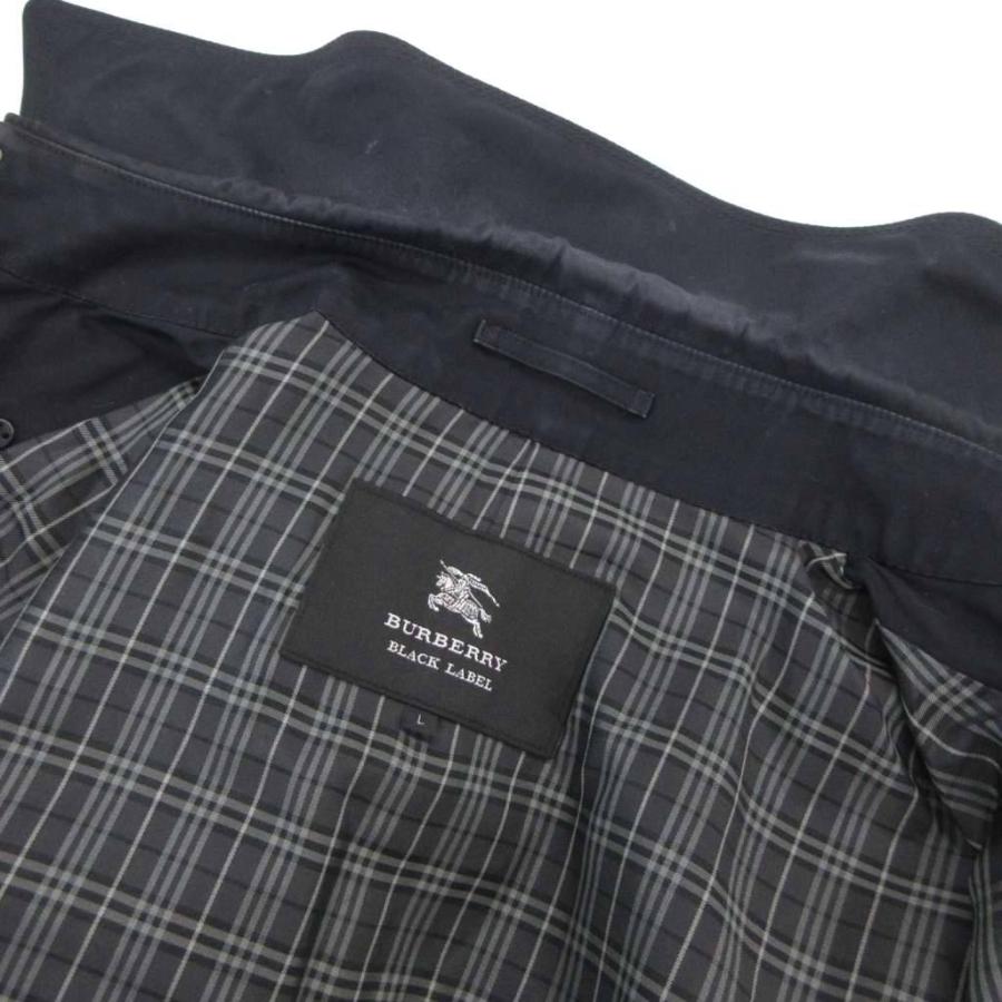 バーバリーブラックレーベル　ショートトレンチコート　M　ベージュ　裏地チェック BURBERRY BLACK LABEL バーバリー ブラックレーベル メンズ ショート