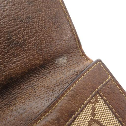 【中古】グッチ GUCCI シェリーライン 二つ折り財布 ウォレット GGキャンバス ロゴ 茶 ブラウン 144179・0959 /AE GUCCI（グッチ） シェリーライン 二つ折り財布 ウォレット GG