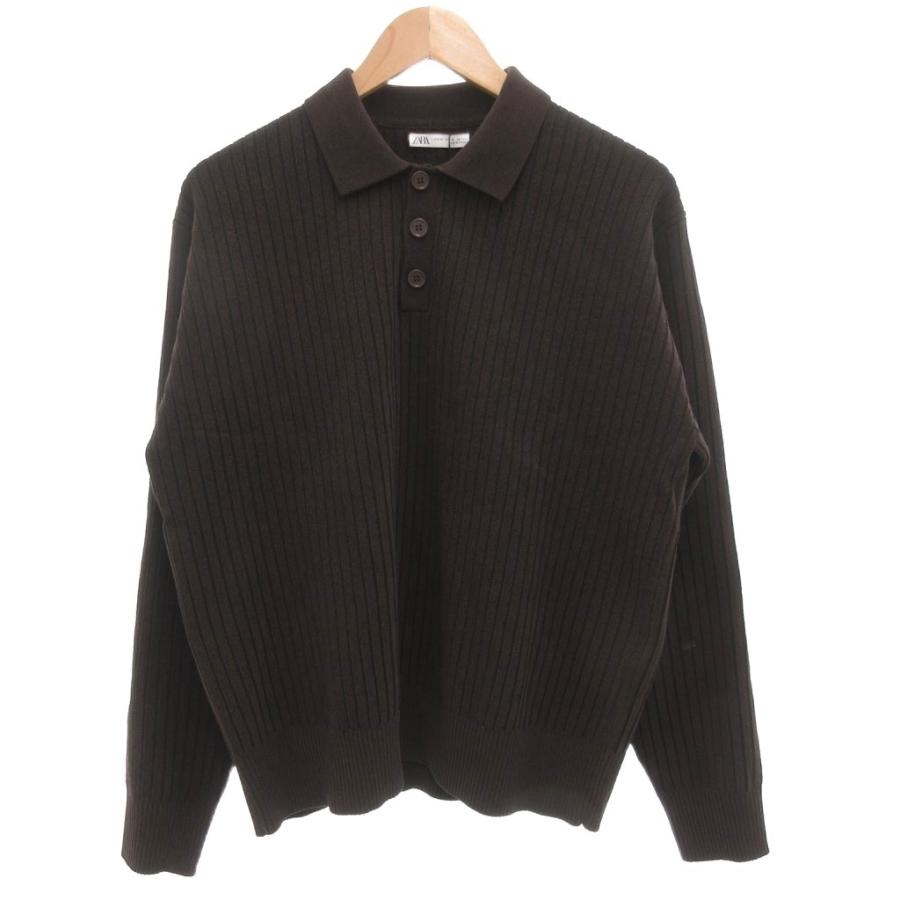 ZARA（ザラ） 未使用品 タグ付き シェニールニットポロシャツ セーター