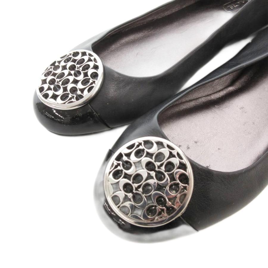 COACH（コーチ） シグネチャーモチーフ メタル バレエシューズ