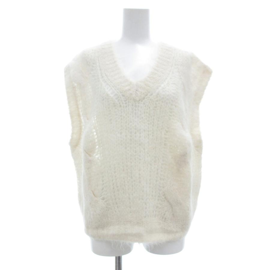 【中古】エディション Edition トゥモローランド 23AW 美品 アルパカルーズケーブルベスト ニット オーバーサイズ F エディション Edition トゥモローランド 23AW 美品 アルパカルーズ