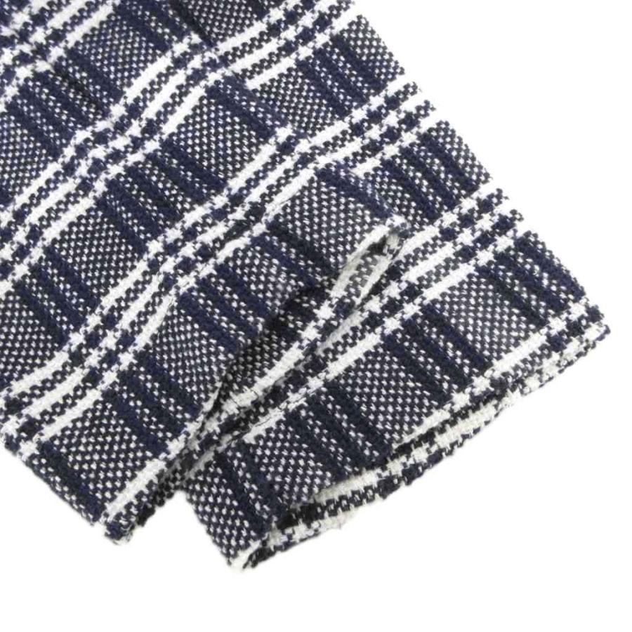 【中古】ティージャケット T-JACKET テーラードジャケット XL 背抜き シングル チェック柄 紺 ネイビー 春夏 /AE ティージャケット T-JACKET テーラードジャケット XL 背抜き シングル