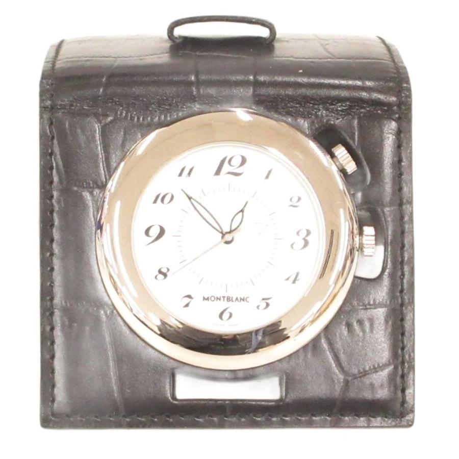 モンブラン MONT BLANC ジャンク品 トラベルクロック 置き時計 7056