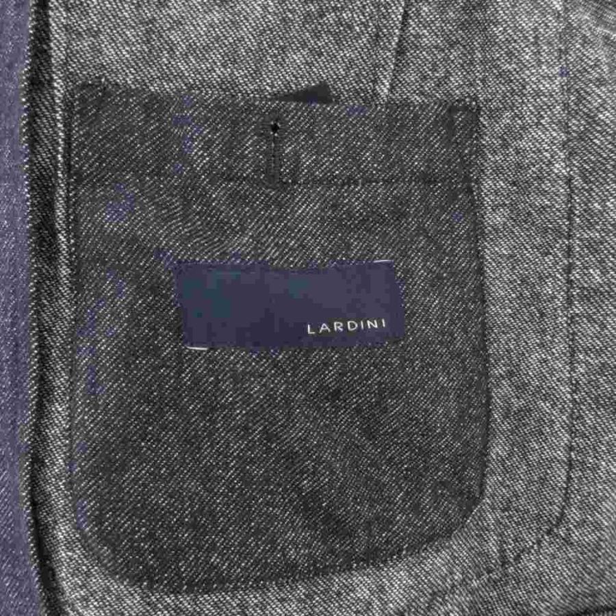 【中古】ラルディーニ LARDINI テーラードジャケット カシミヤ混 ブートニエール付き 段返り3つボタン 48 濃紺 ラルディーニ LARDINI テーラードジャケット カシミヤ混